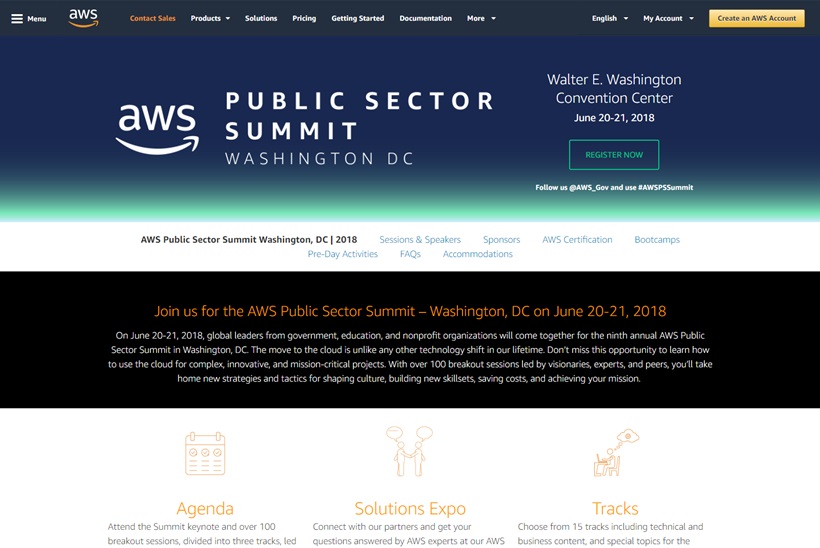 AWS Public Sector Summit Takes Place June 20-21, 2018