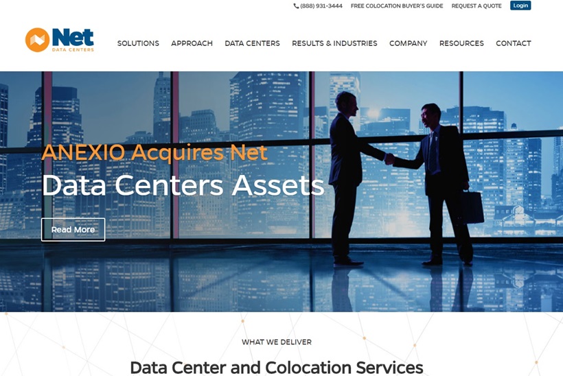 IaaS Company ANEXIO Acquires Cloud and Data Center Solutions Provider Net Data Centers’ Assets