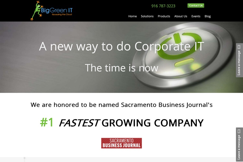 Cloud Solutions Provider Big Green IT Sacramento Region’s Fastest-Growing Company