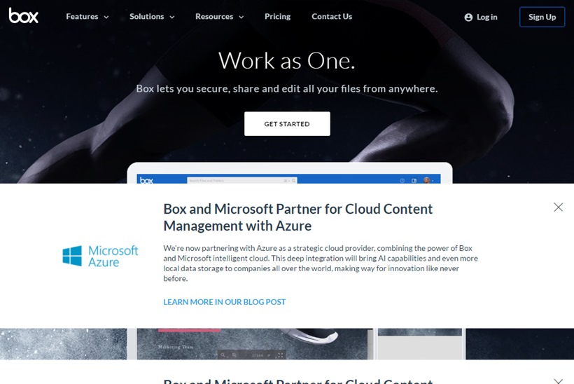 Cloud Giant Microsoft and Cloud Content Management and File Sharing Company Box Form Partnership