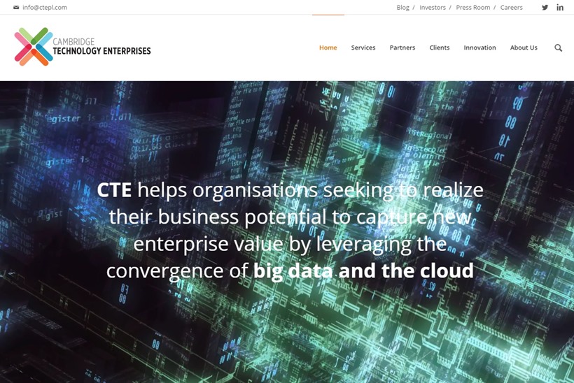 Big Data and Cloud Company Cambridge Technology Enterprises Plans Investment in India