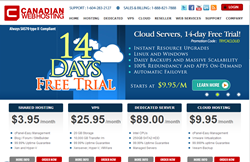Infrastructure Services Provider Canadian Web Hosting Improves Cloud Hosting Services Website CACloud.com
