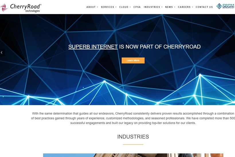 Enterprise Software Solutions Integrator CherryRoad Technologies Acquires Web Hosting Services Provider Superb Internet