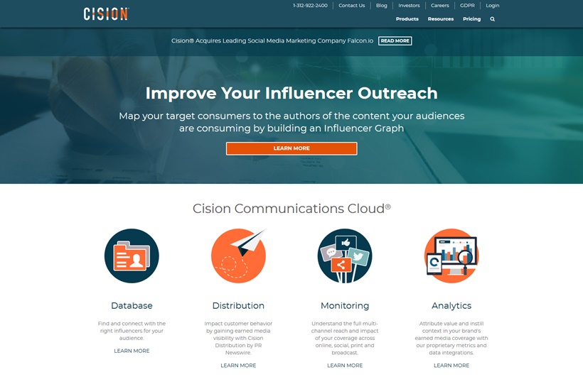 Public Relations and Marketing Services Provider Cision Acquires Social Media SaaS Platform Provider Falcon.io