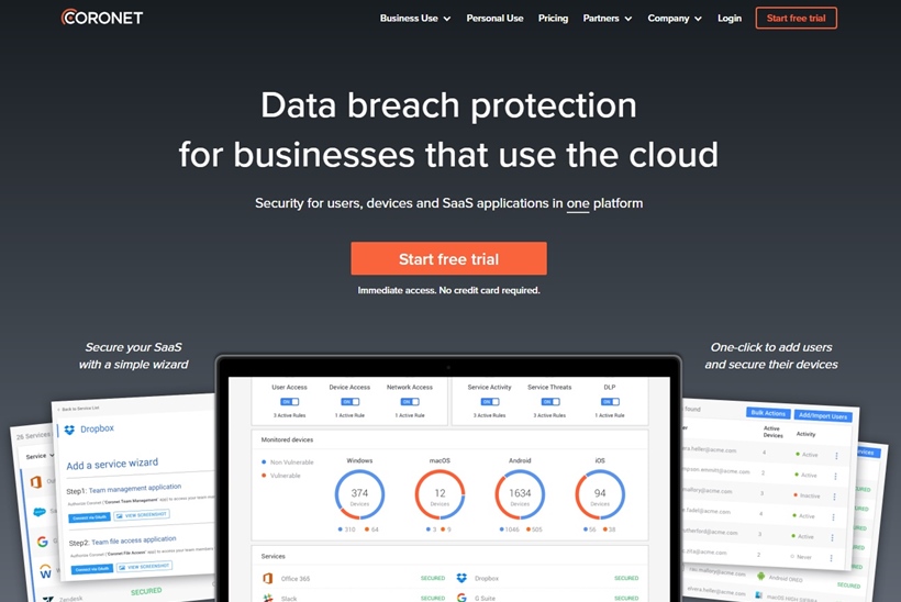 Cyber Security Services Provider Coronet and Storage and Collaboration Platform Dropbox Form Partnership