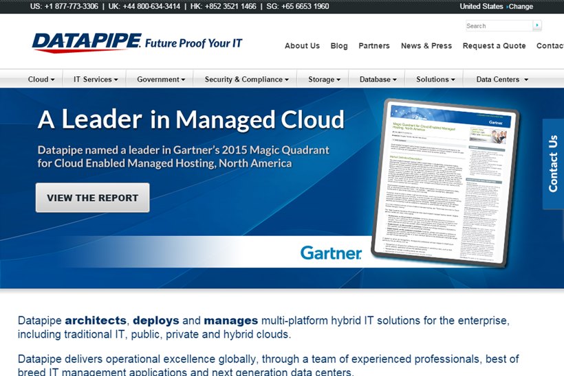 Managed Hosting and Cloud Services Provider Datapipe Leader in Gartner's Magic Quadrant for Cloud-Enabled Managed Hosting, North America