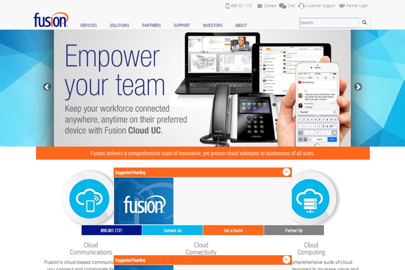Integrated Cloud Solutions Provider Fusion Acquires Internet and Cloud Company Fidelity Voice and Data