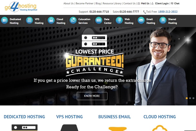 Cloud, Managed and Website Hosting Provider Go4hosting Issues Price Challenge