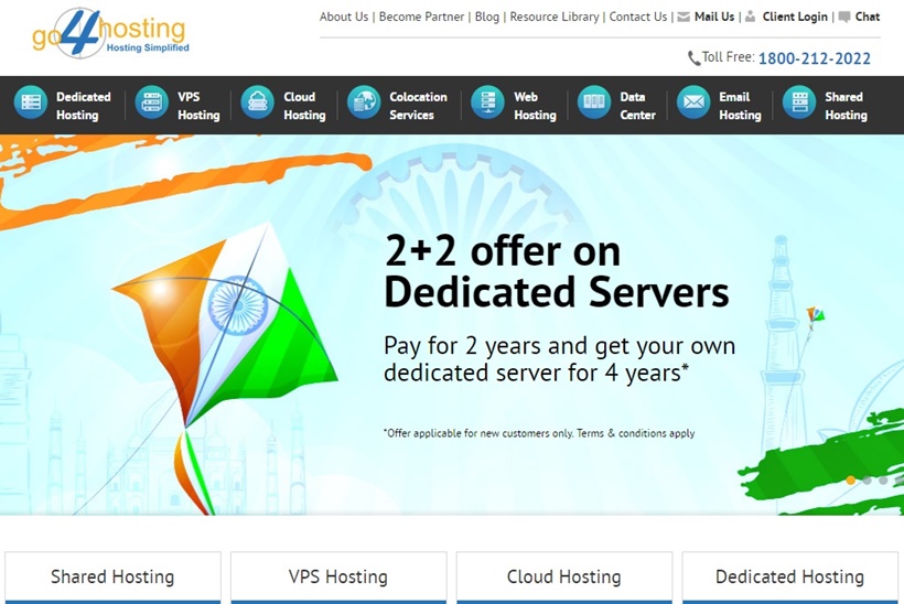 Data Center and Cloud Hosting Services Provider Go4Hosting Celebrates India’s Independence Day with Promotion