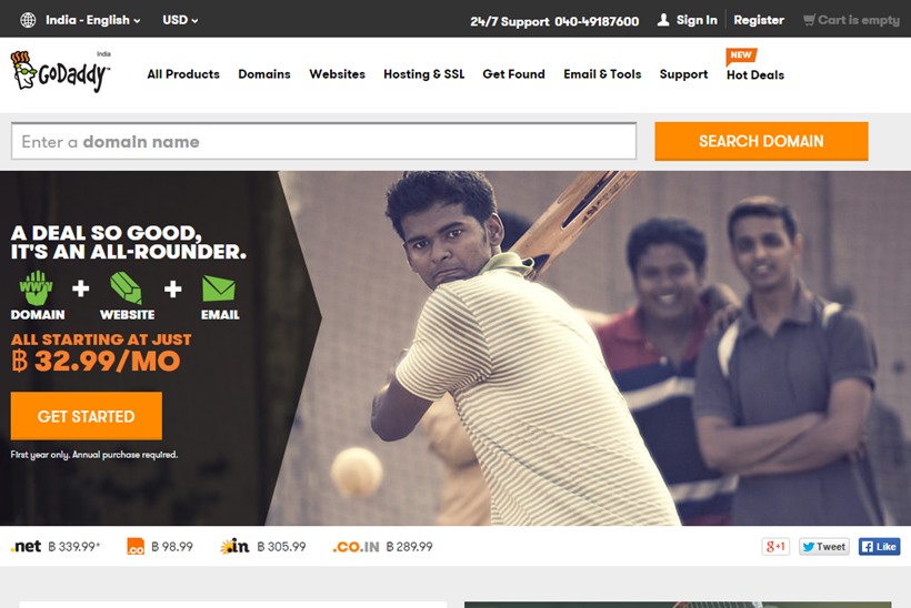 Web Host and Domain Name Provider GoDaddy Announces Regional Marketing Campaign in India