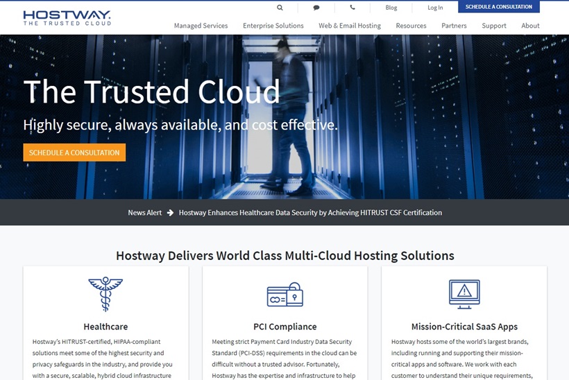Managed Compliant Hosting Provider Hostway Earns HITRUST CSF Certification for Several Applications