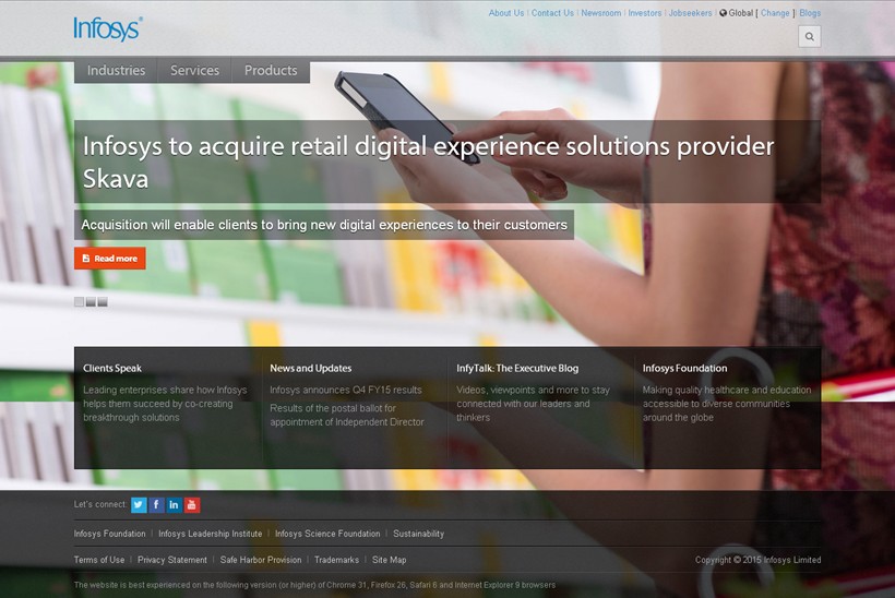 Consulting and Outsourcing Company Infosys will Acquire Digital Experience Solutions Provider Kallidus
