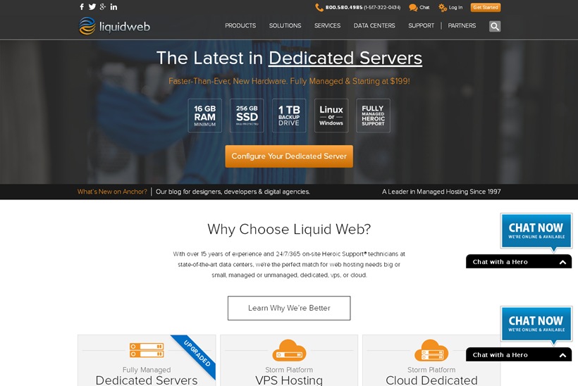Web Host Liquid Web Announces Upgrades to Managed Dedicated Server Solutions