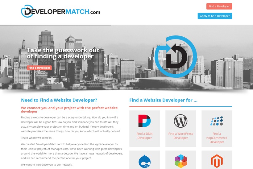 Website Hosting Provider Managed.com Launches DeveloperMatch.com