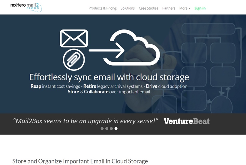 Email and Cloud Storage Convergence Technology Provider mxHero Integrates Mail2Cloud and OneDrive for Business