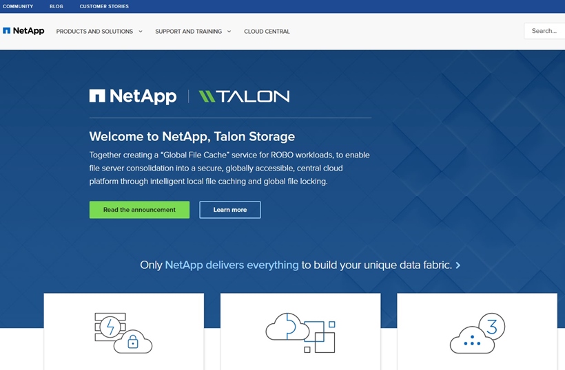 Hybrid Cloud Provider NetApp Acquires Cloud Storage Company Talon