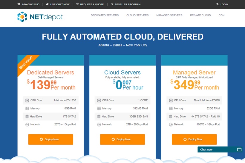 Cloud and Dedicated Server Provider NetDepot.com Allows Bitcoin Payments