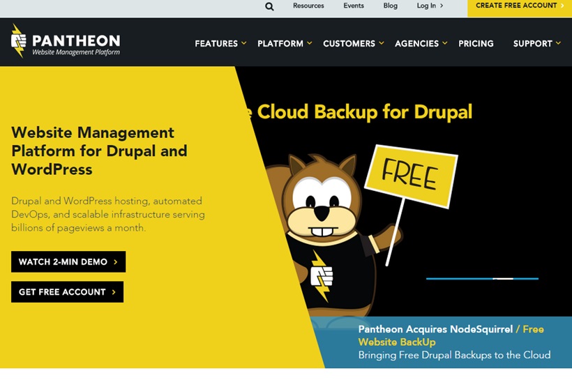 Drupal and WordPress Hosting Specialist Pantheon Acquires Offsite Drupal Backup Provider NodeSquirrel