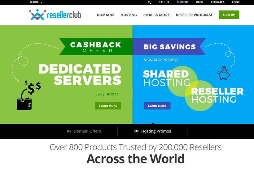 Reseller Hosting Company ResellerClub Offers Promotions