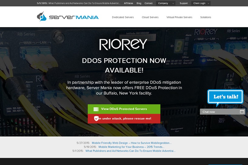 Dedicated and Cloud Hosting Provider Server Mania Upgrades to Mobile-friendly Website