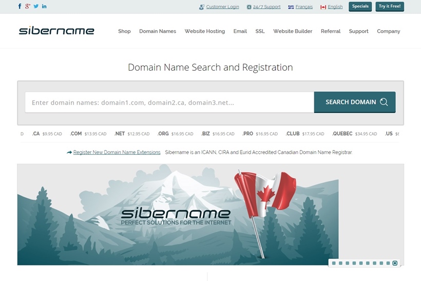 Domain Name and Web Hosting Company Sibername Upgrades Website