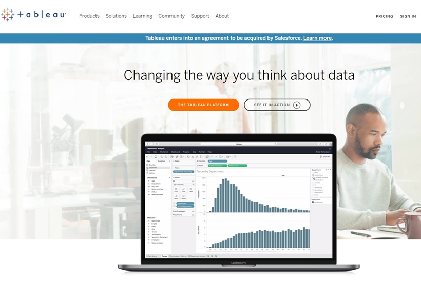 CRM and Cloud Services Specialist Salesforce Acquires Big Data Company Tableau