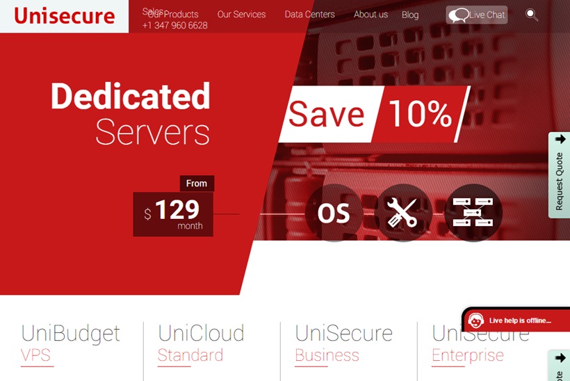 Managed Data Center and Web Hosting Provider Unisecure Now Offers Dedicated Hosting Targeting SMEs