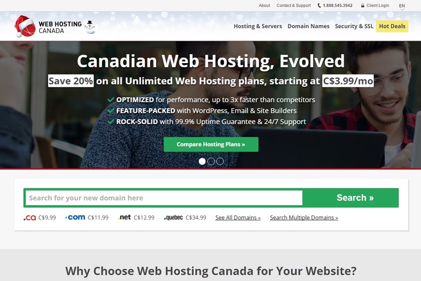 Web Hosting Canada Enhances Small Business Hosting Packages