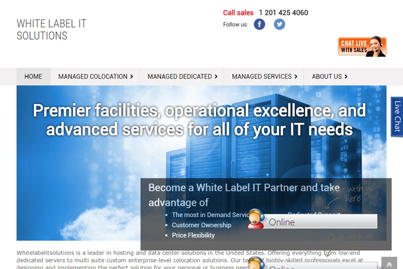 Managed Services, Dedicated Server and Colocation Provider White Label IT Solutions Announces Launch of New Data Center