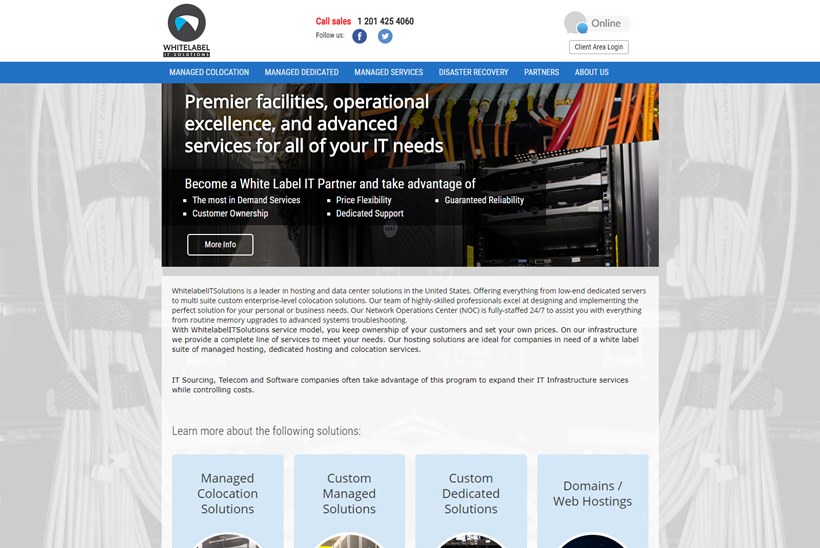 Data Center Services Provider Whitelabel ITSolutions Offers Managed Colocation Solutions