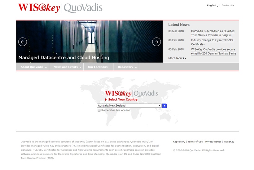 Global Cybersecurity Company WISeKey QuoVadis Chooses Open Converged Infrastructure Company Datrium to Extend Data Center Business