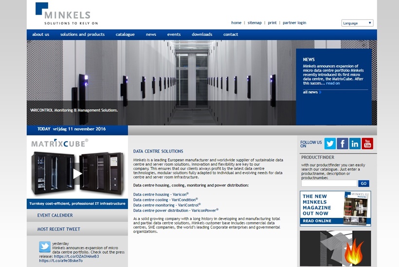 Data Center Infrastructure Solutions Company Minkels Announces the MiniCube