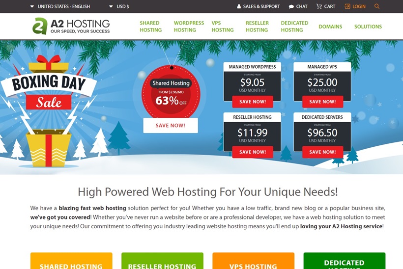 High-performance Hosting Company A2 Hosting Offers Seasonal Promotion