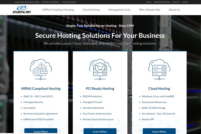 Web Hosting Provider Atlantic.Net Receives Industry Award