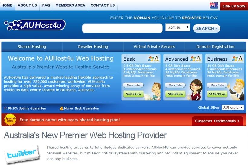 Australian Web Host AUHost4U Announces Launch of Shared Web Hosting Options
