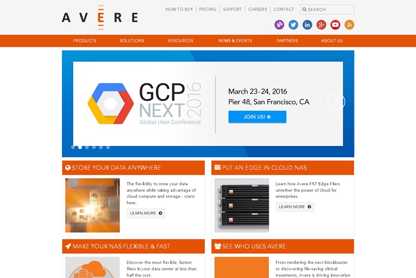 Google Names Hybrid Cloud Solutions Provider Avere its Top Cloud Platform Technology Partner for 2015