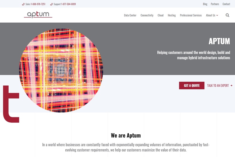 Managed Hosting and Cloud Services Provider Cogeco Peer 1 Rebrands as Aptum Technologies