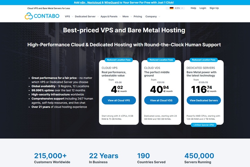 Contabo Introduces Free 1-Click Apps for n8n, Nextcloud, and WireGuard, Making Self-Hosting Easier Than Ever
