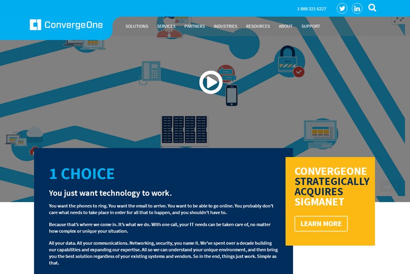 Communications and Data Solutions Provider ConvergeOne Acquires IT Consulting Company SIGMAnet