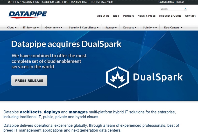 Hybrid IT Solutions Provider Datapipe Acquires AWS Consulting Company  DualSpark