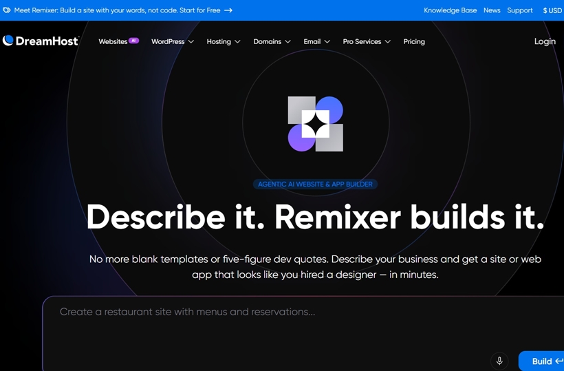 DreamHost Expands Remixer with Advanced Document Processing for AI Website Creation