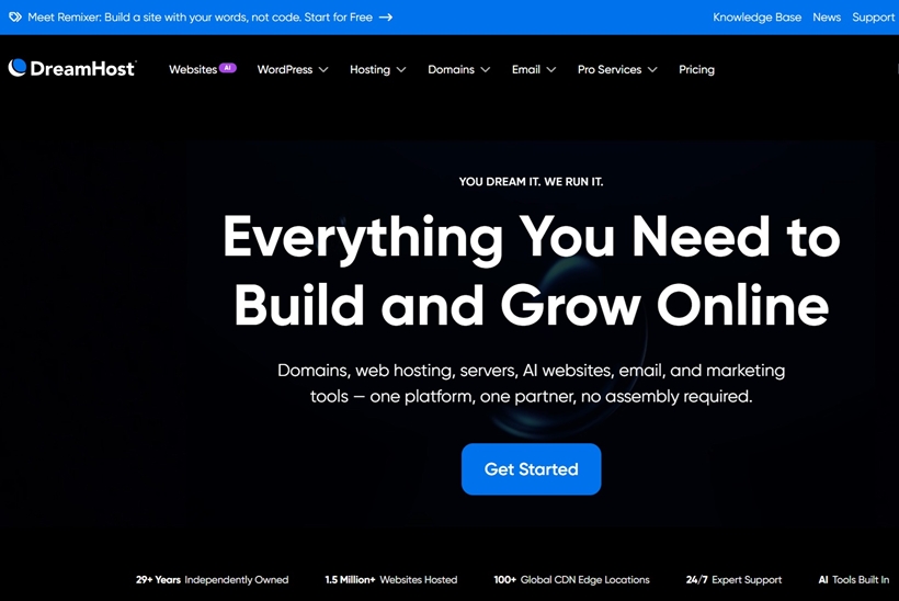 DreamHost Expands Remixer With New AI Website Building and Visual Editing Features