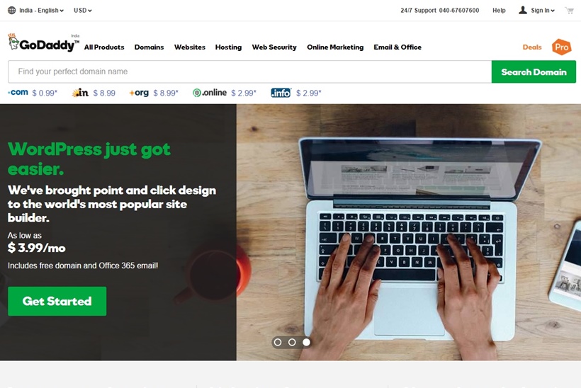 Web Host and Domain Name Provider GoDaddy Launches New WordPress Product