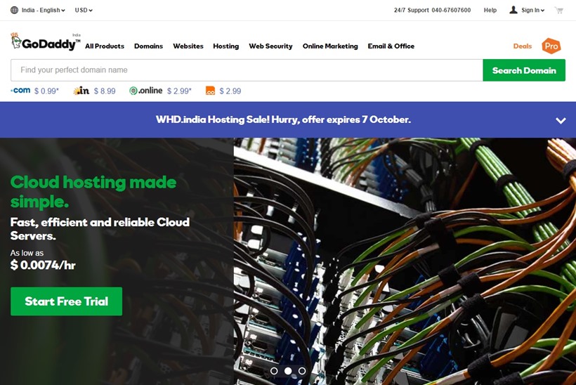 Web Host GoDaddy Announces New Cloud Server Options for India’s SMBs