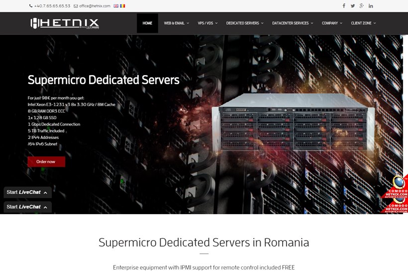 Enterprise Hosting Services Provider HETNiX Offers Dedicated Servers from 30 Data Centers Worldwide