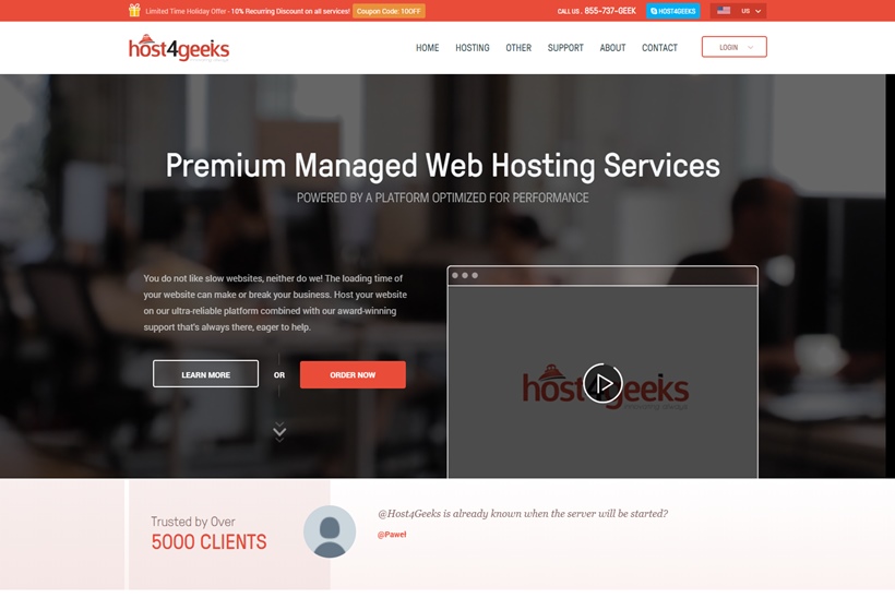 Host4Geeks Announces New Addition to its Web Hosting Services