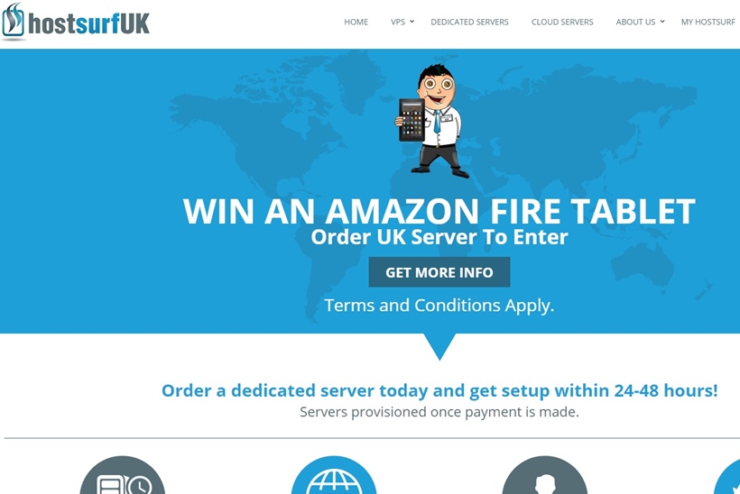 Host Provider Host Surf UK Offers Amazon Fire Competition