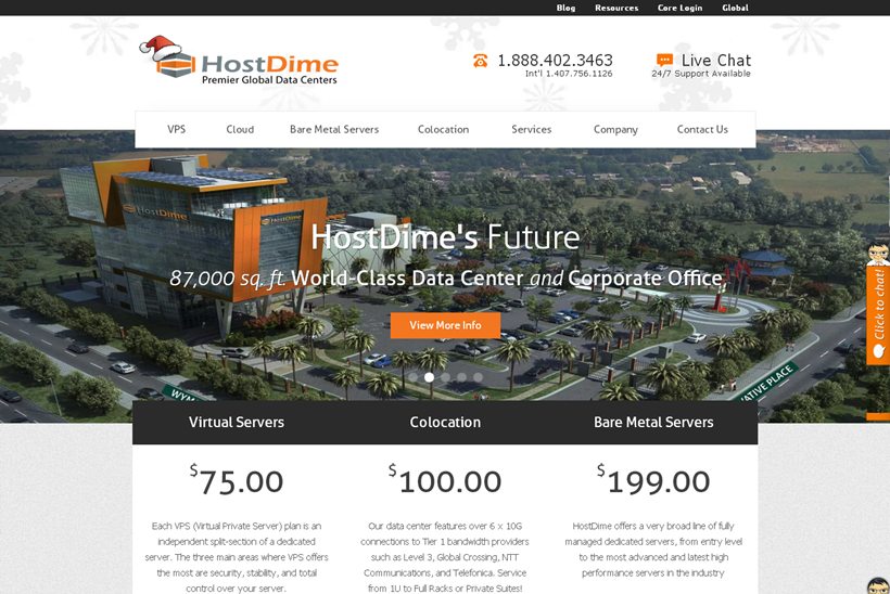 Global Data Center Infrastructure Provider HostDime.com to Build New Data Center and Headquarters