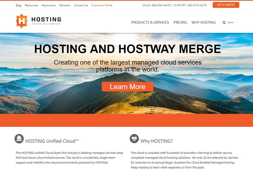 Managed Cloud Services Providers Hostway and HOSTING Merge
