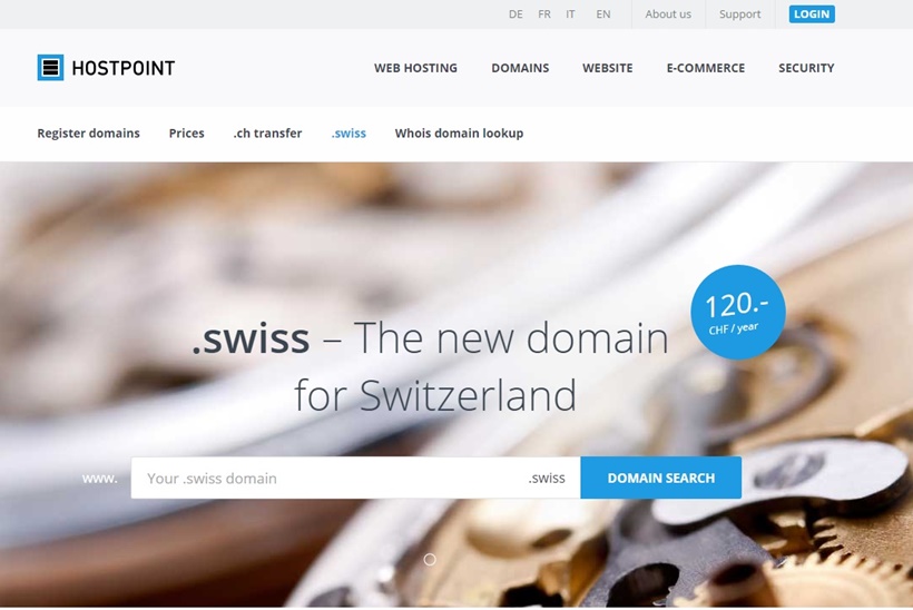Swiss Web Hosting Provider Hostpoint Announces Launch of ‘.swiss’ Domain Name Registrations